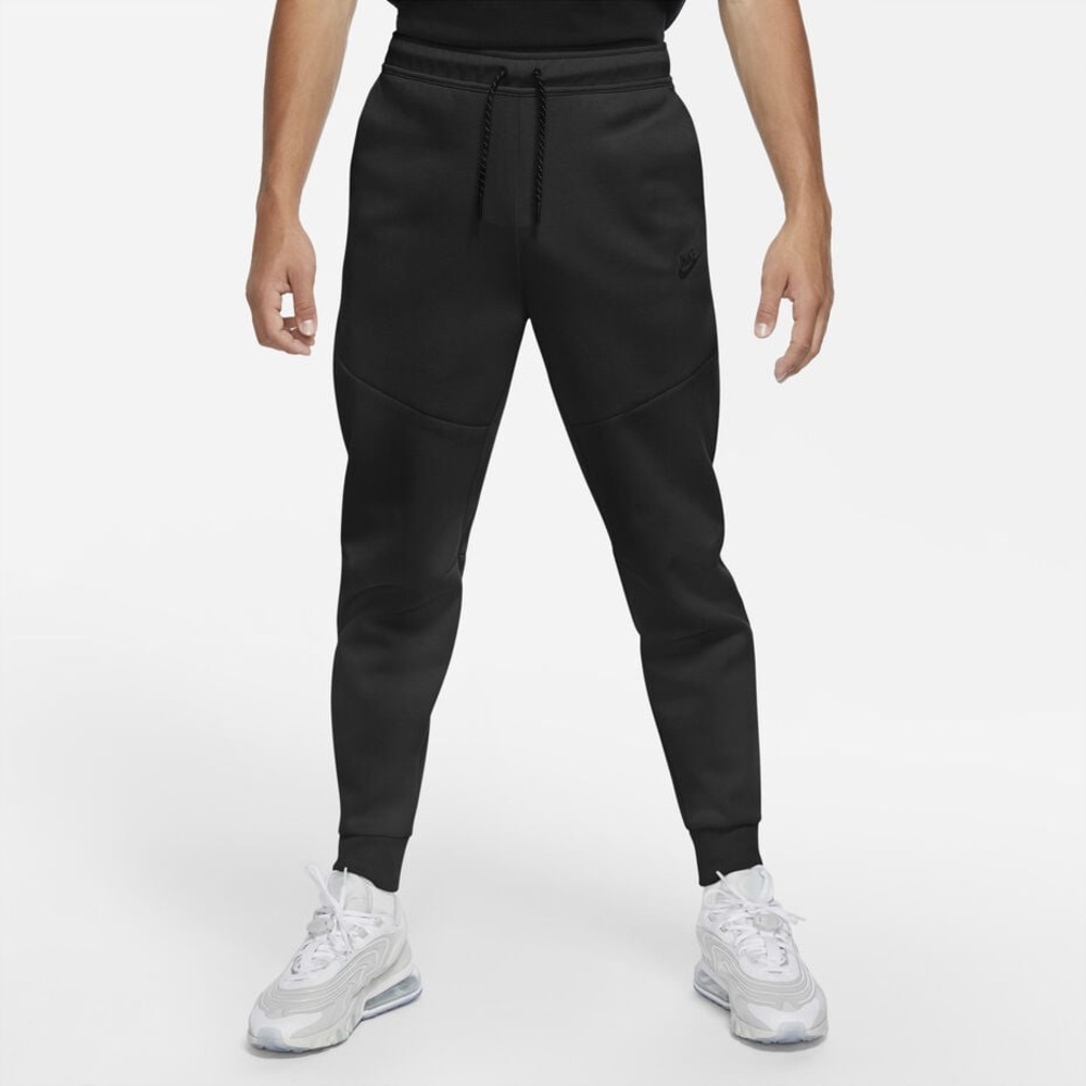 Nike Tech Men's Fleece Joggers Size L Black CU4495-010